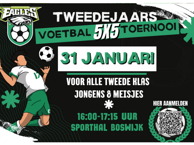 Voetbal toernooi 5x5 tweedejaars